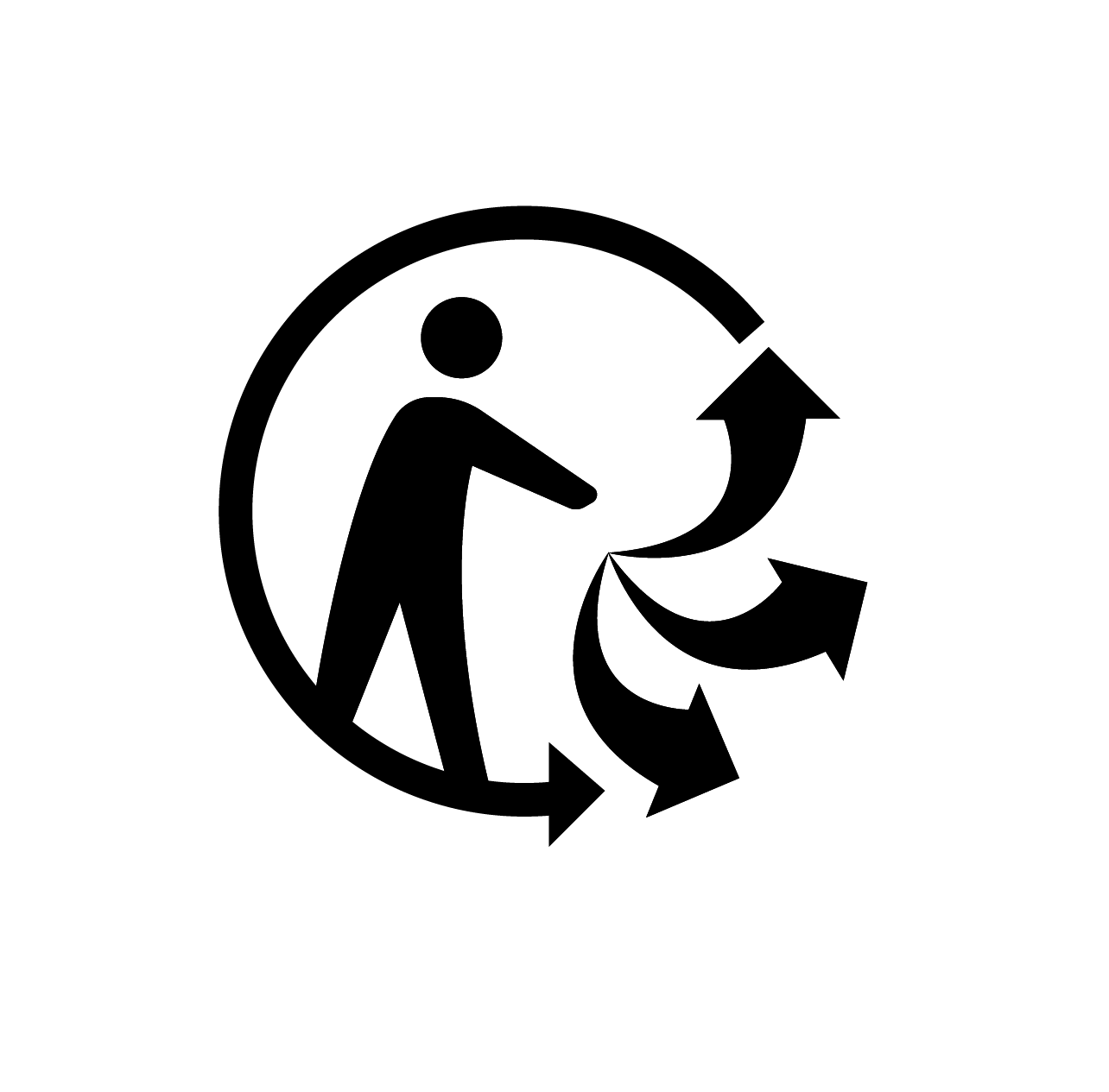 Das französische Triman-Logo zur Mülltrennung